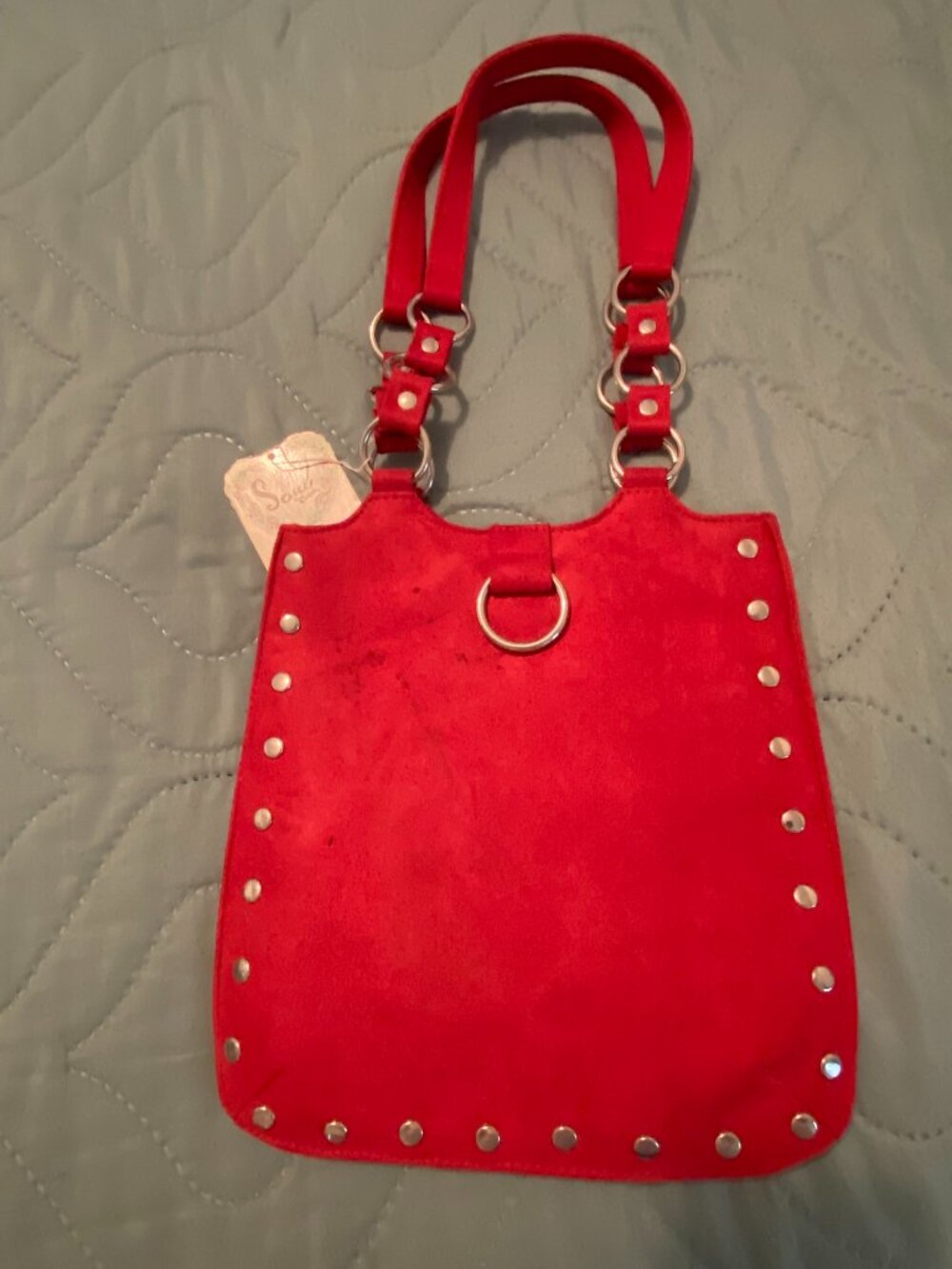 Red Suede Purse by Soul